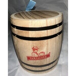 Yakimoto Wooden Mini Barrell With Lid 4 in New